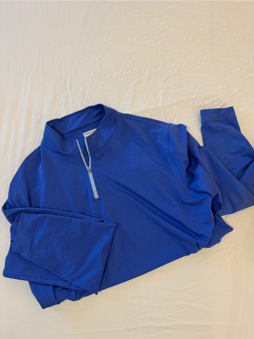 Peter Millar bright blue Quarter-Zip Pullover